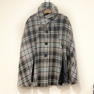 🆕 Cejon -Tartan Button Down Cape